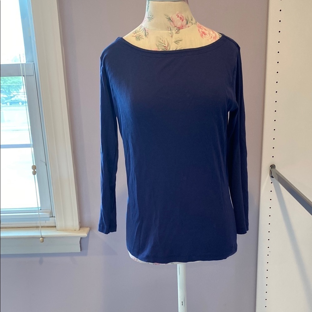 Vineyard Vines Blue Fitted Long Sleeve Top